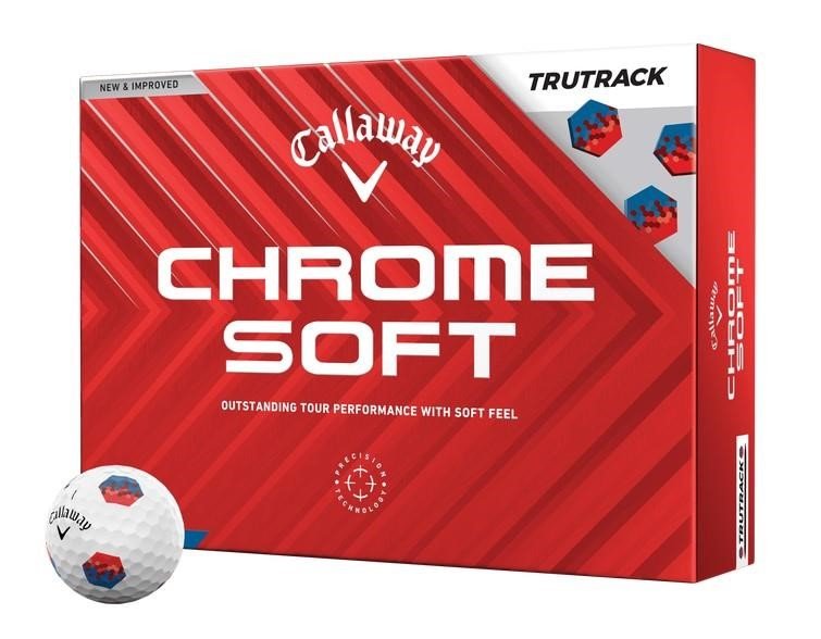 Callaway Chrome Soft TruTrack golfové loptičky, modré/červené