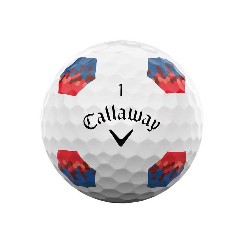 Callaway Chrome Soft TruTrack golfové loptičky, modré/červené
