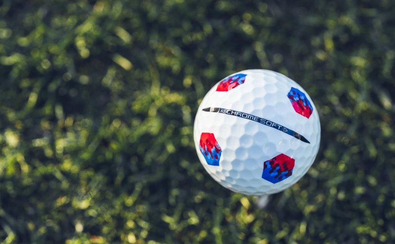 Callaway Chrome Soft TruTrack golfové loptičky, modré/červené