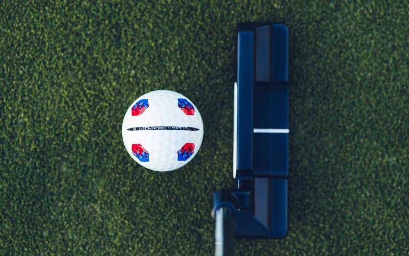 Callaway Chrome Soft TruTrack golfové loptičky, modré/červené