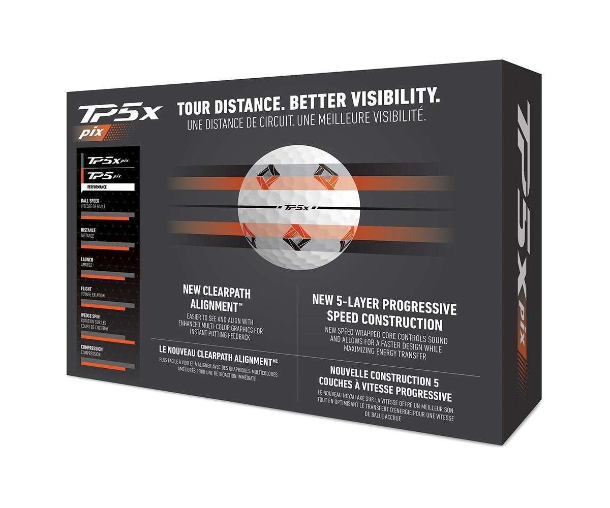 TaylorMade TP5x 24 pix 3.0 golfové loptičky