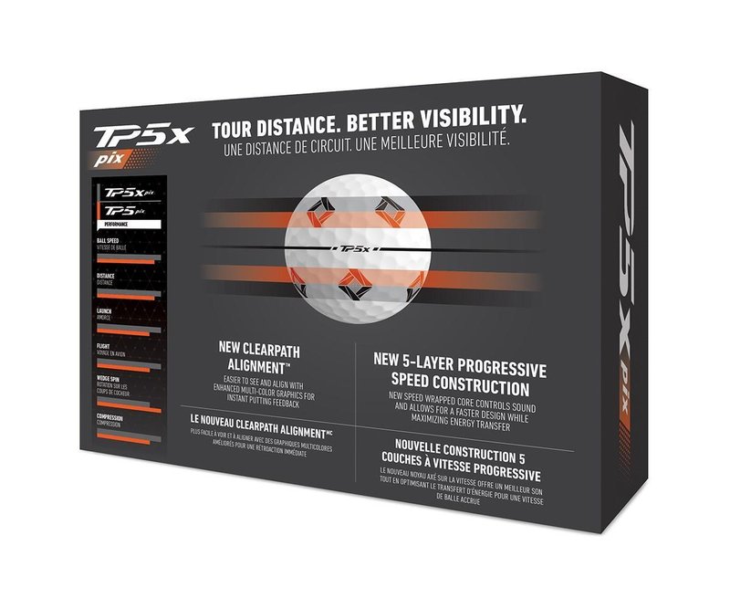 TaylorMade TP5x 24 pix 3.0 golfové loptičky