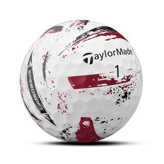 TaylorMade SpeedSoft Ink golfové loptičky (12 loptičiek), červené