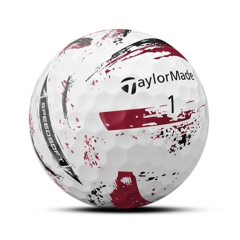 TaylorMade SpeedSoft Ink golfové loptičky (12 loptičiek), červené