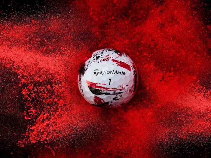 TaylorMade SpeedSoft Ink golfové loptičky (12 loptičiek), červené