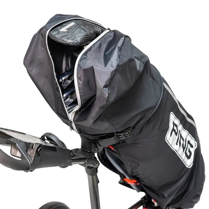 PING Golf Ping rain cape with zip, čierna