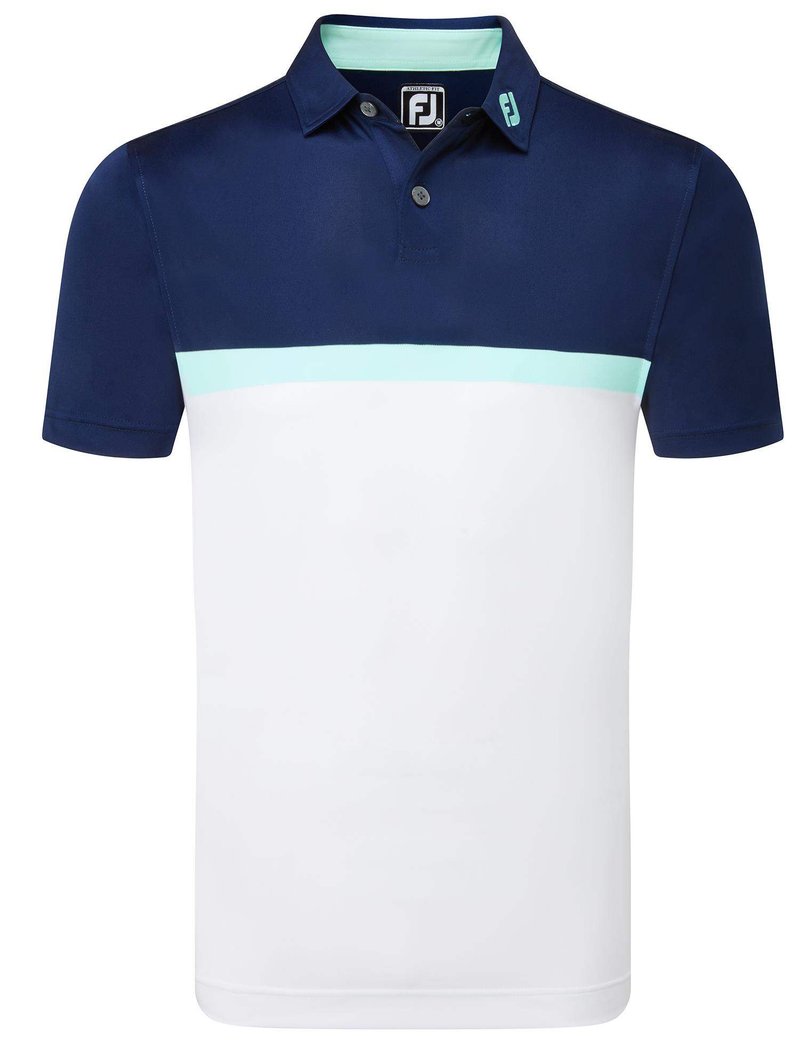 FootJoy Colour Block Lisle pánske polo, biele