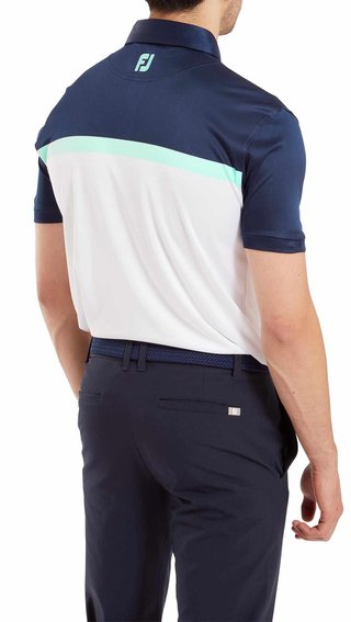 FootJoy Colour Block Lisle pánske polo, biele