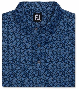 FootJoy Painted Floral Lisle pánske polo, navy