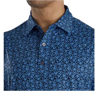 FootJoy Painted Floral Lisle pánske polo, navy