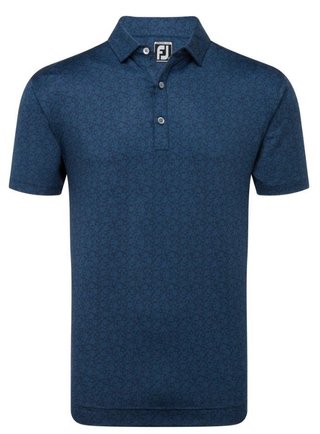 FootJoy Painted Floral Lisle pánske polo, navy