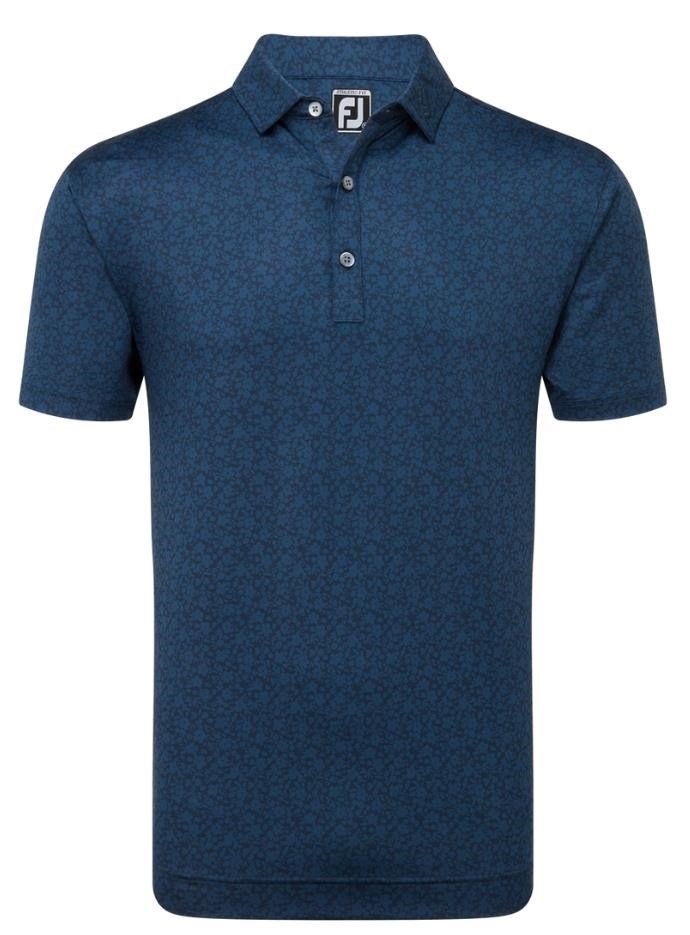 FootJoy Painted Floral Lisle pánske polo, navy