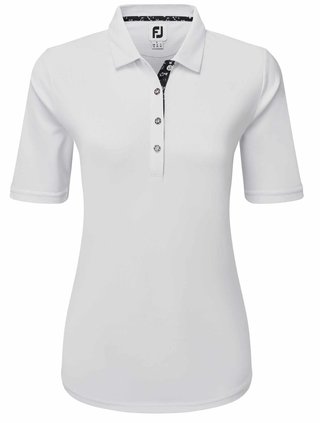 FootJoy Half-Sleeve Pique dámske polo, biele