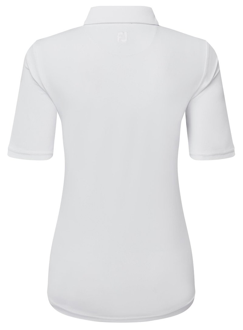FootJoy Half-Sleeve Pique dámske polo, biele
