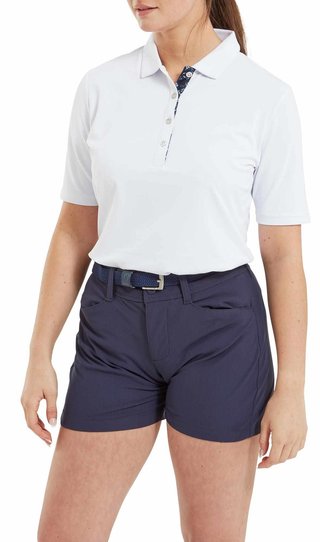 FootJoy Half-Sleeve Pique dámske polo, biele