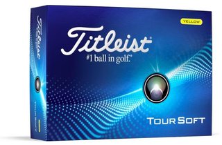 Titleist Tour Soft golfové loptičky 2024, žlté