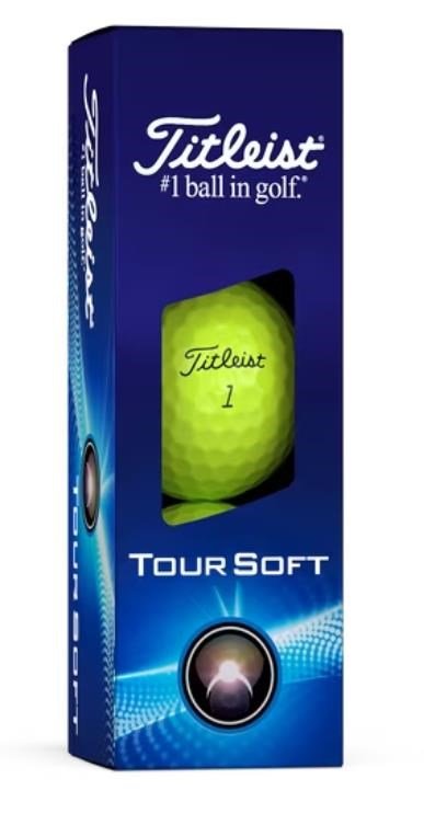 Titleist Tour Soft golfové loptičky 2024, žlté