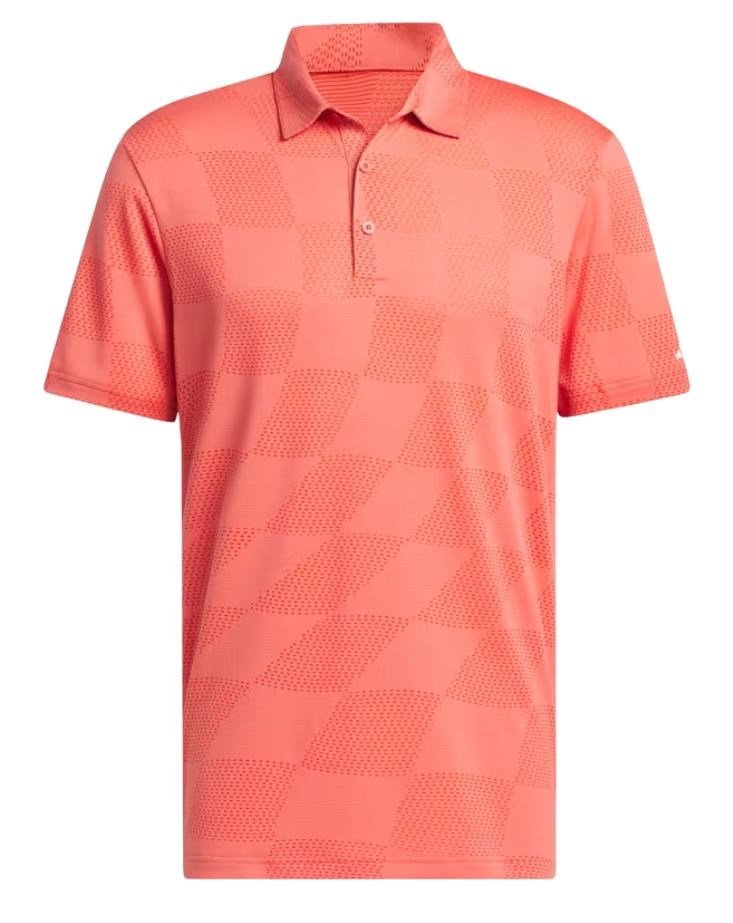 Adidas Textured pánske polo, preloved scarlet