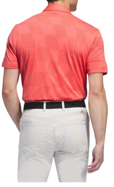 Adidas Textured pánske polo, preloved scarlet