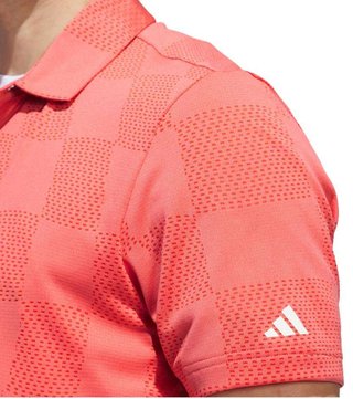 Adidas Textured pánske polo, preloved scarlet
