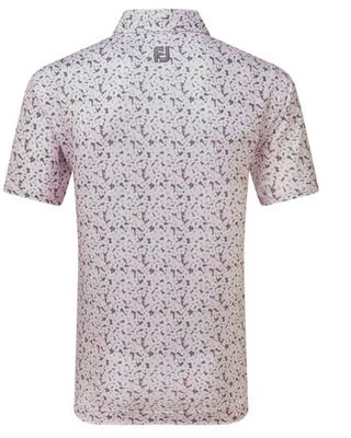 FootJoy Primrose Print Lisle pánske polo, svetloružové