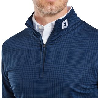 FootJoy Glen Plaid Print Chill-Out pánska mikina, navy