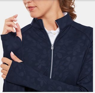 FootJoy Floral Embossed dámska mikina, navy