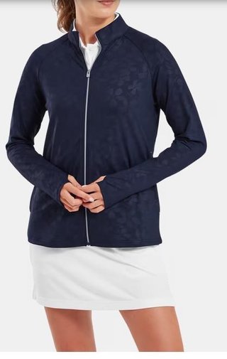 FootJoy Floral Embossed dámska mikina, navy