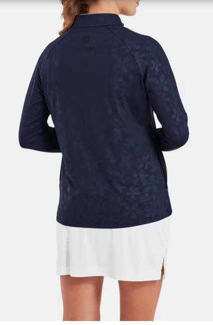 FootJoy Floral Embossed dámska mikina, navy