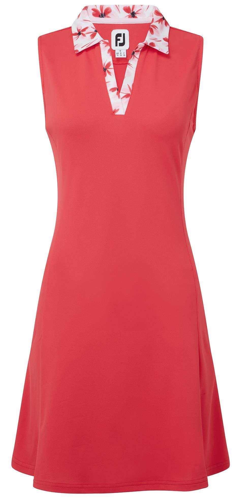 FootJoy Floral Trim dámske golfové šaty 2024, červené