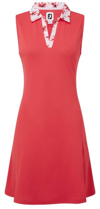 FootJoy Floral Trim dámske golfové šaty 2024, červené