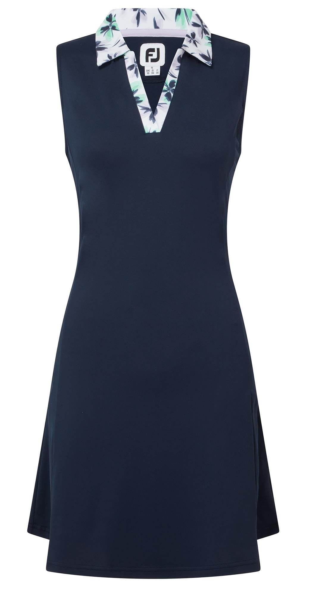 FootJoy Floral Trim dámske golfové šaty 2024, navy