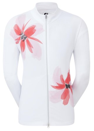 FootJoy Lightweight Full-Zip dámska bunda, bielo/ružová