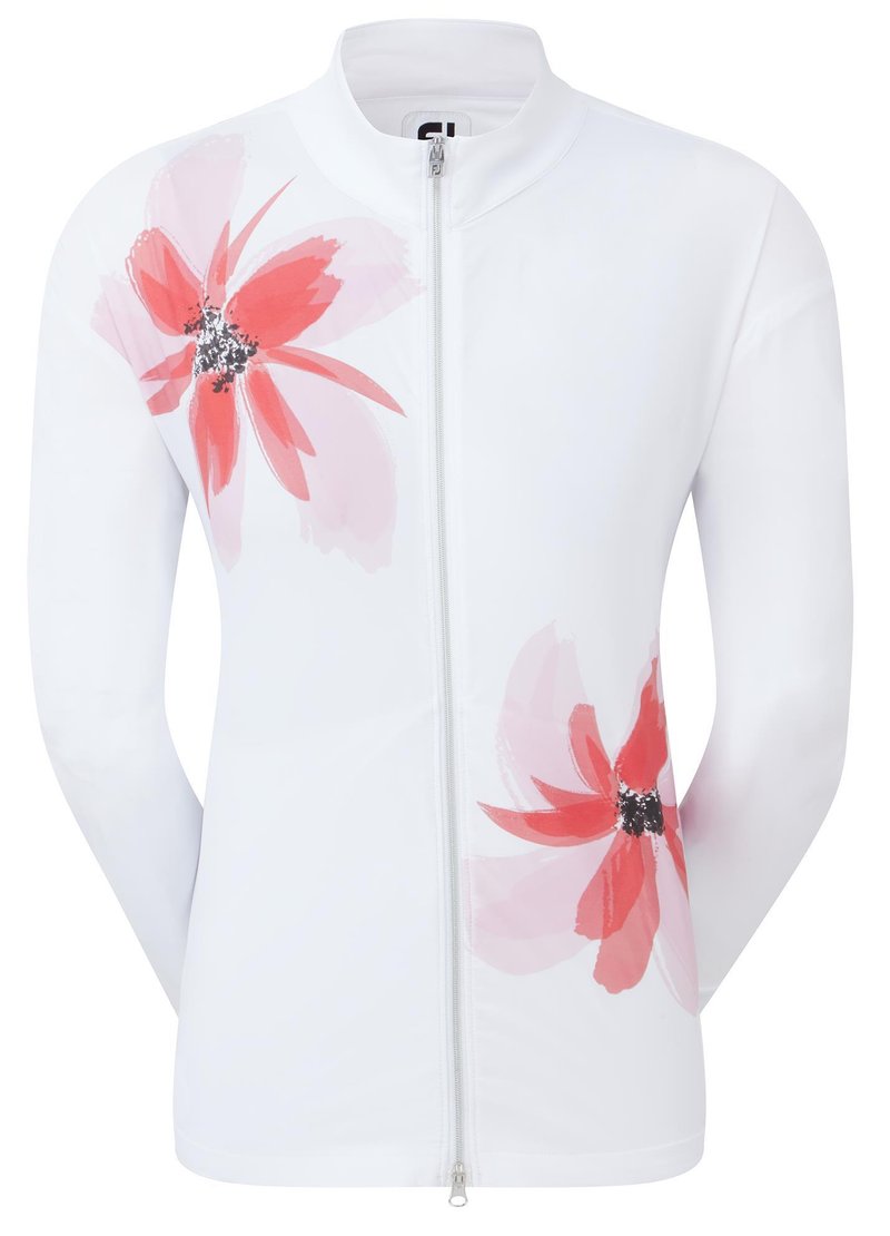 FootJoy Lightweight Full-Zip dámska bunda, bielo/ružová