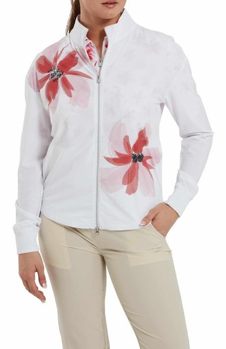 FootJoy Lightweight Full-Zip dámska bunda, bielo/ružová