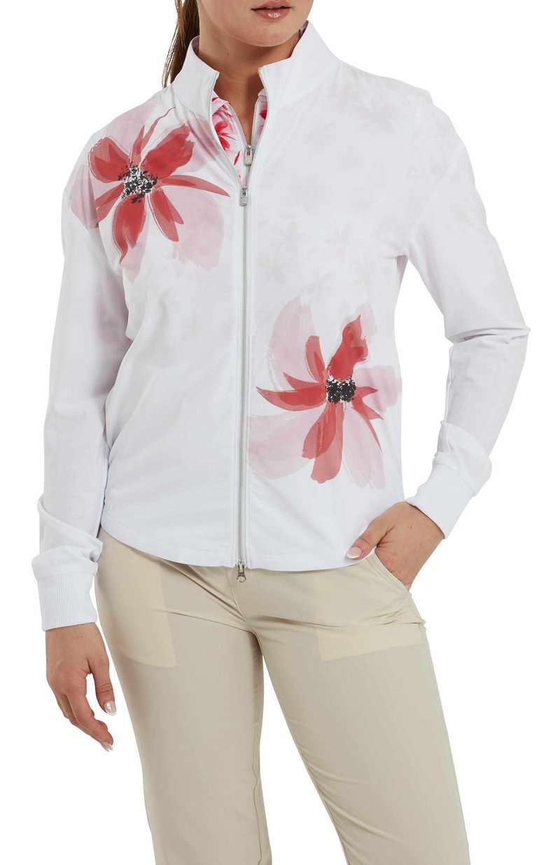 FootJoy Lightweight Full-Zip dámska bunda, bielo/ružová