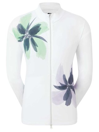 FootJoy Lightweight Full-Zip dámska bunda, biela/levanduľová