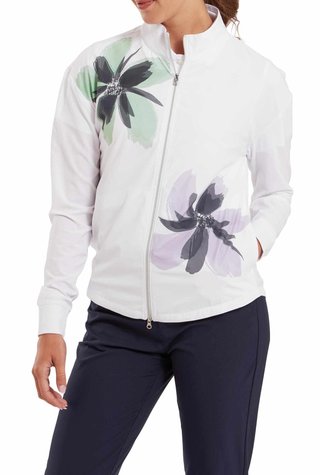FootJoy Lightweight Full-Zip dámska bunda, biela/levanduľová