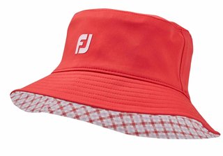 FootJoy Reversible dámsky klobúk, červený/gingham