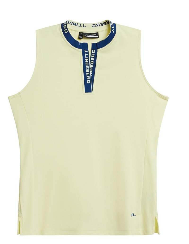 J.Lindeberg Leya Sleeveless dámske polo, wax yellow