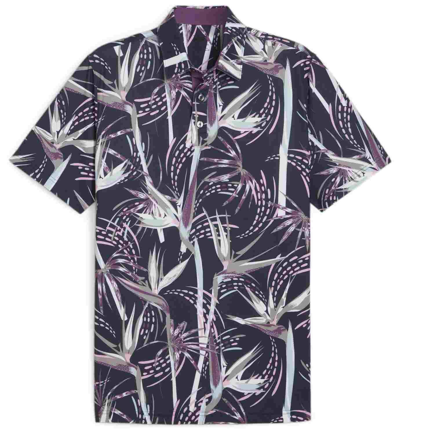 Puma Mattr Birds of Paradise pánske polo, deep blue