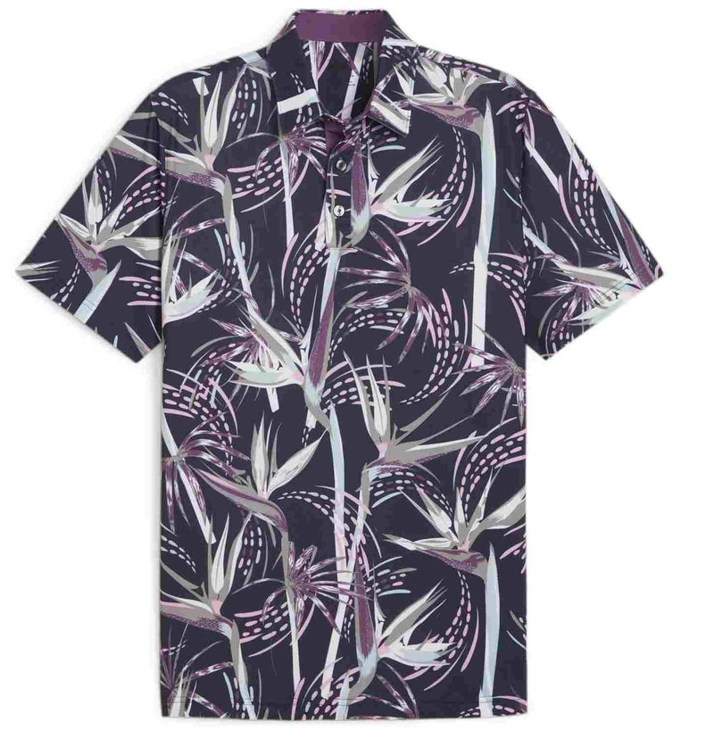 Puma Mattr Birds of Paradise pánske polo, deep blue