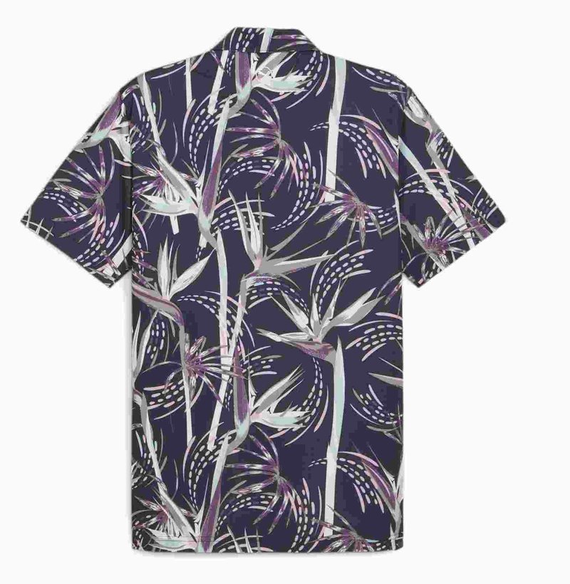 Puma Mattr Birds of Paradise pánske polo, deep blue