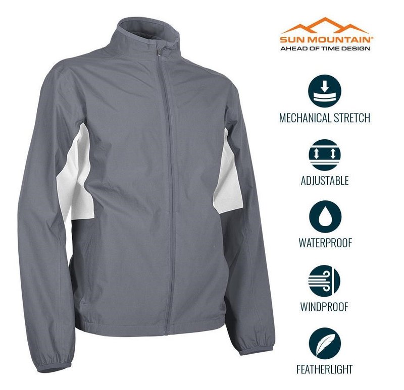 Sun Mountain Monsoon nepremokavá pánska bunda, cadet/white
