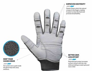Bionic Relief Grip 2.0 pánska golfová rukavica, biela