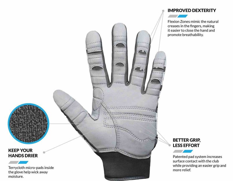 Bionic Relief Grip 2.0 pánska golfová rukavica, biela