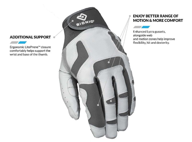 Bionic Relief Grip 2.0 pánska golfová rukavica, biela