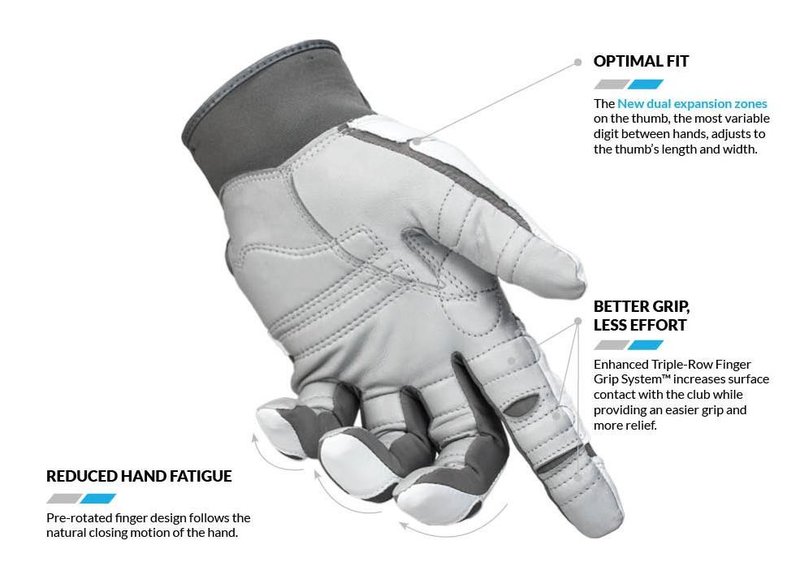 Bionic Relief Grip 2.0 pánska golfová rukavica, biela