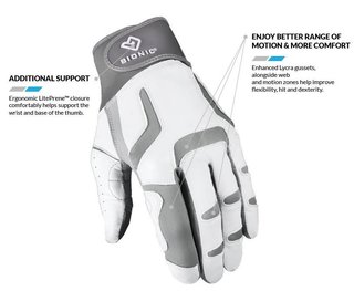 Bionic Relief Grip 2.0 dámska golfová rukavica, biela