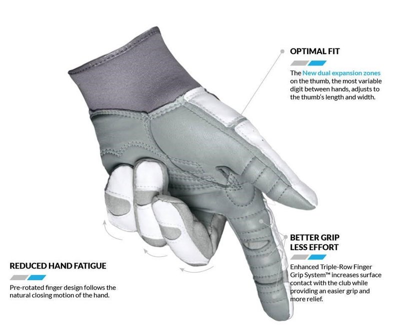Bionic Relief Grip 2.0 dámska golfová rukavica, biela
